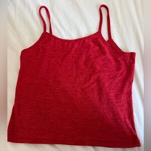 Outdoor Voices cropped cloud knit tank top in red size large